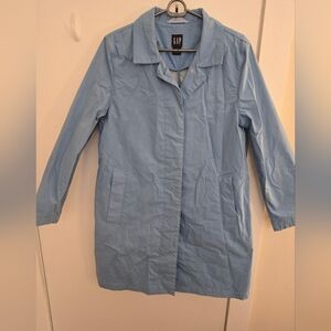 GAP Women's Sky Blue Trench Coat